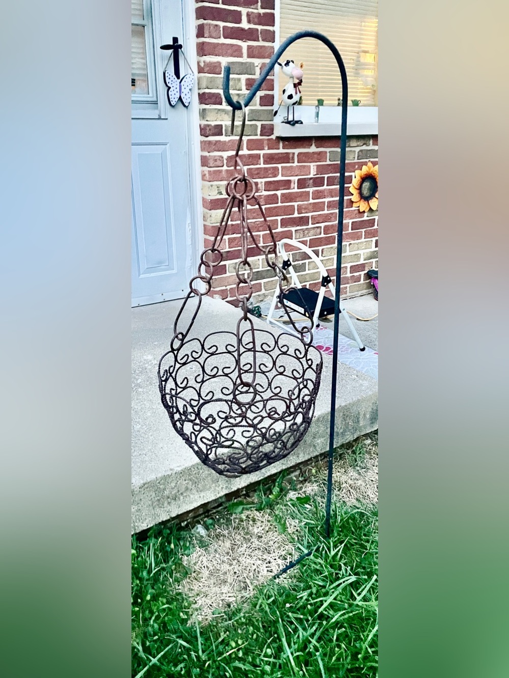 Iron Braided Hanging Basket